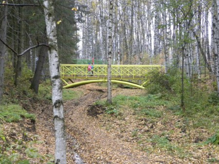 Желтый мост в парке Чехова
