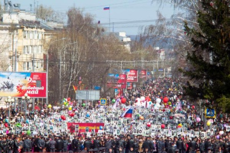 В «Бессмертном полку» прошли более 35 тысяч жителей Перми