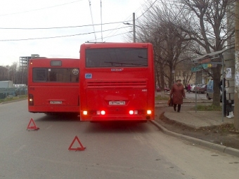 На Гайве столкнулись два автобуса