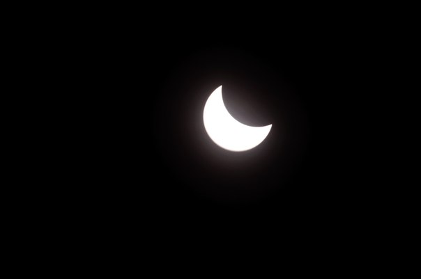 Фото затмения в Перми через сильный фильтр