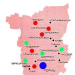 Расстояния между городами Пермского края